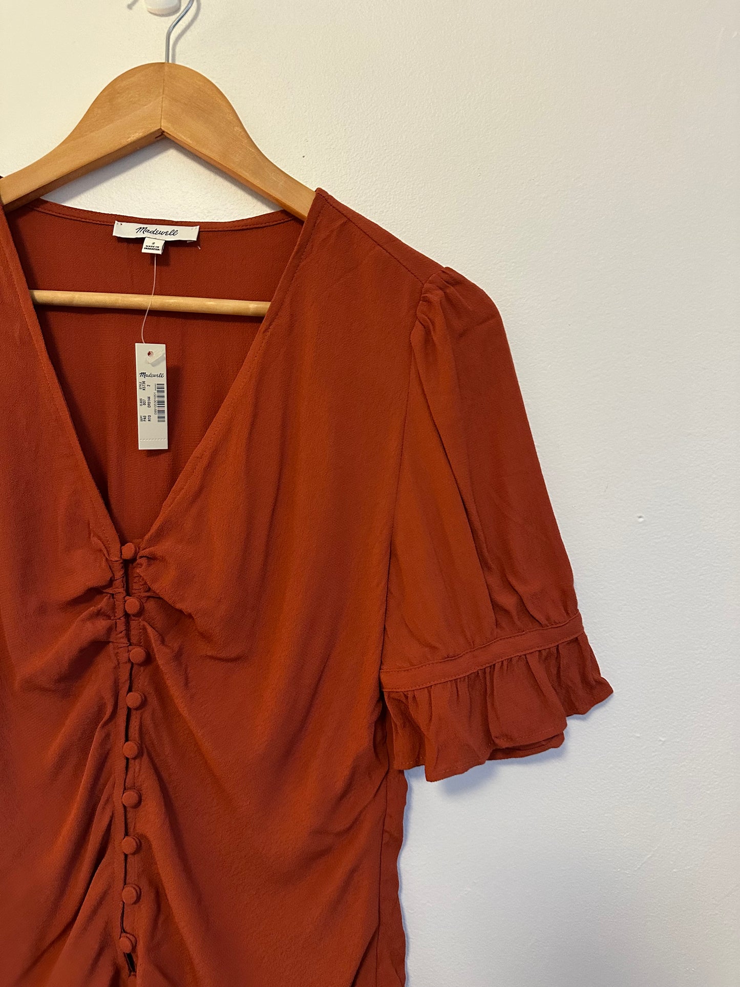 Madewell NWT Daylight Top in Rusty Torch | Size 2