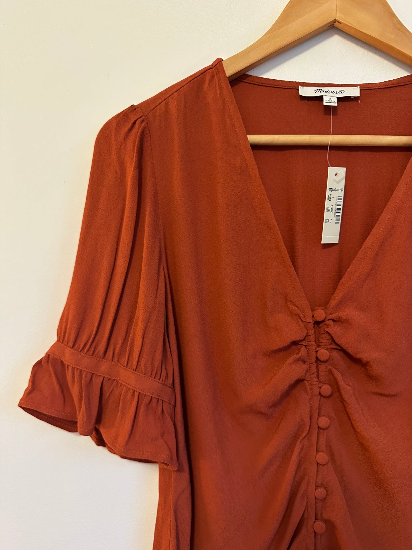 Madewell NWT Daylight Top in Rusty Torch | Size 2