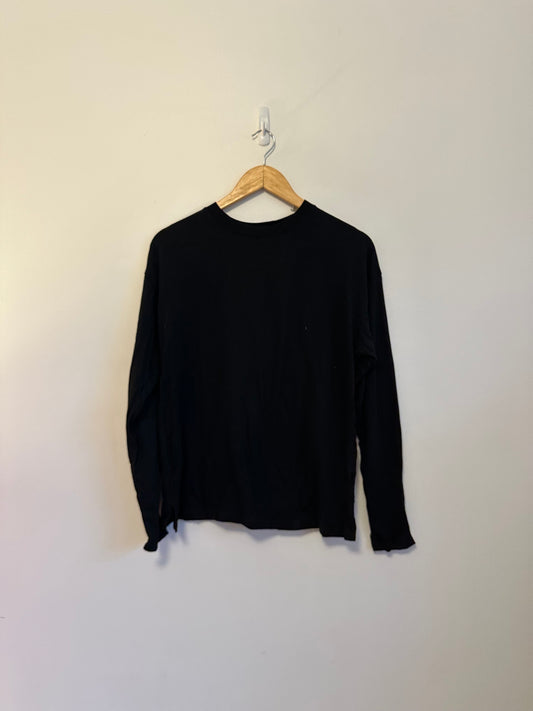 A New Day NWT Cotton Long Sleeve T-Shirt in Black | Size Small
