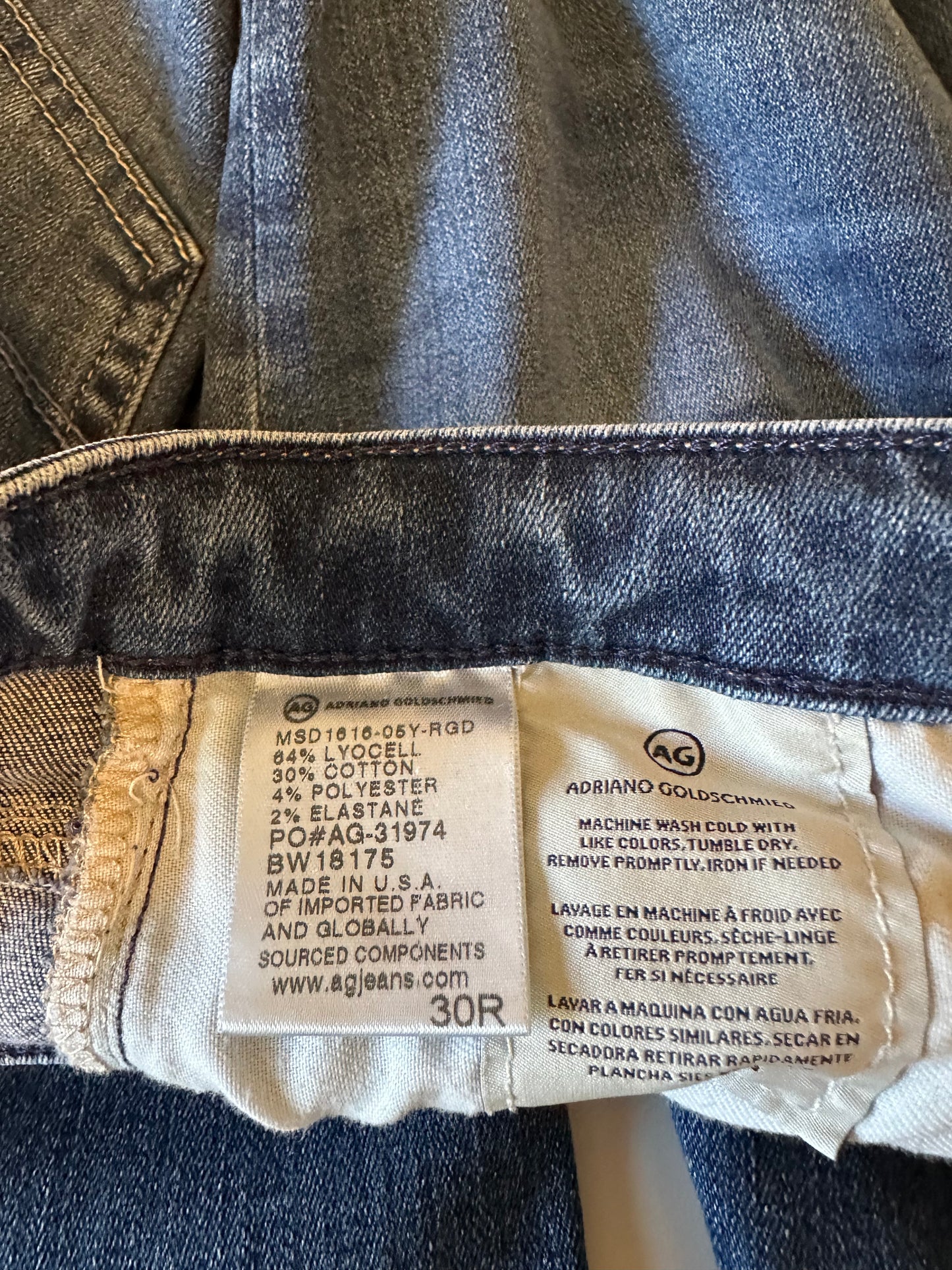AG Adriano Goldschmied The Harper Essential Straight Leg Jeans | Size 30
