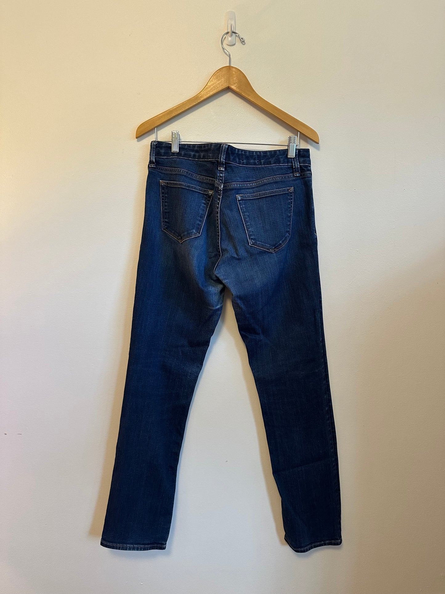 Gap 1969 Real Straight Jeans in Dark Wash Blue Stretch Denim | Size 29