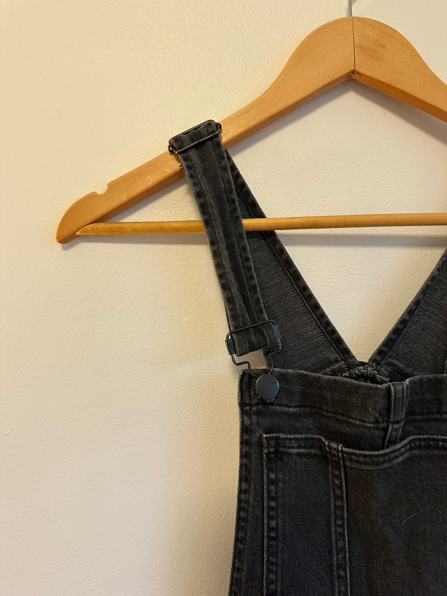 Madewell Skinny Overalls in Lunar Wash Black | Size Small