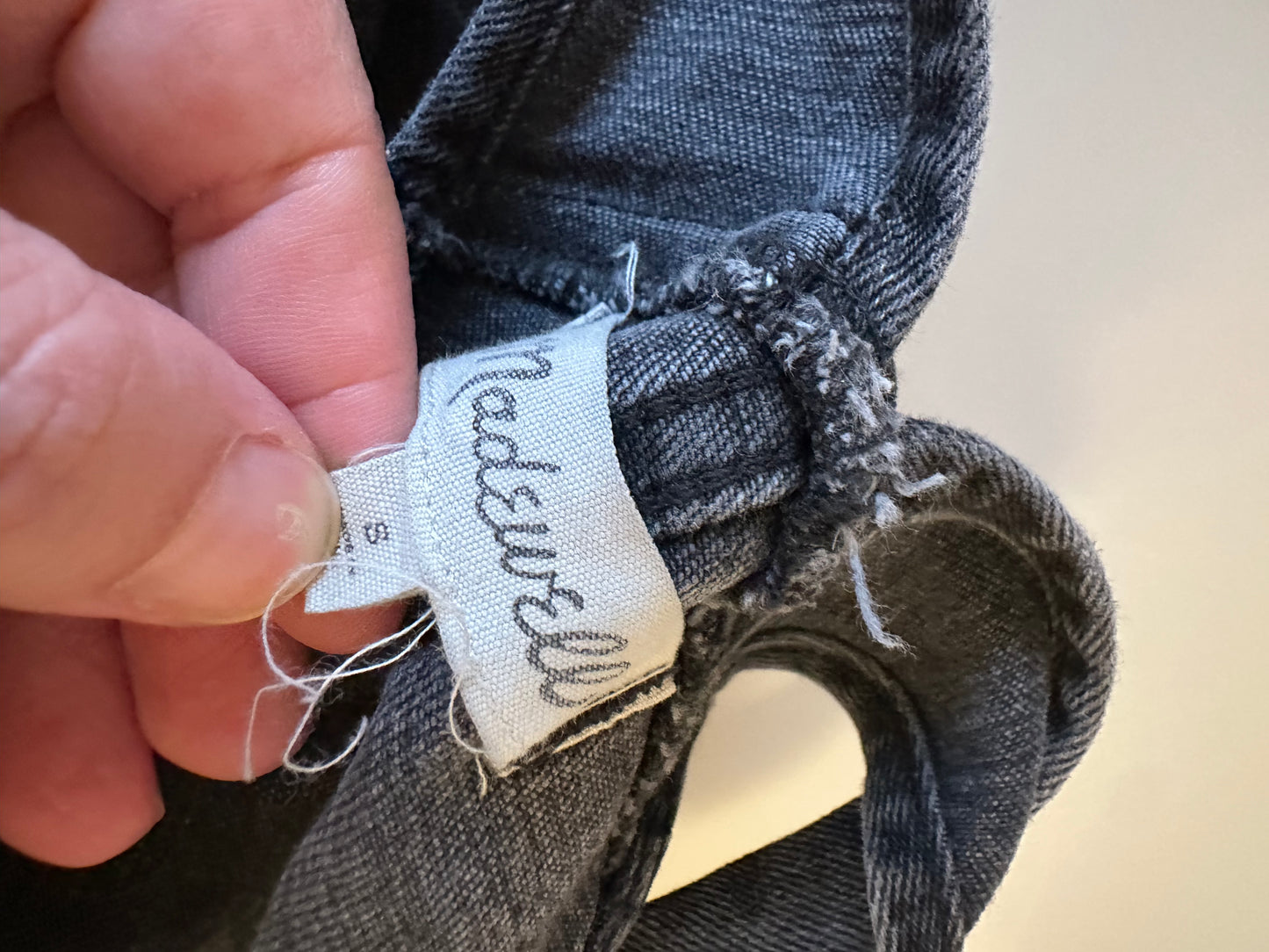 Madewell Skinny Overalls in Lunar Wash Black | Size Small