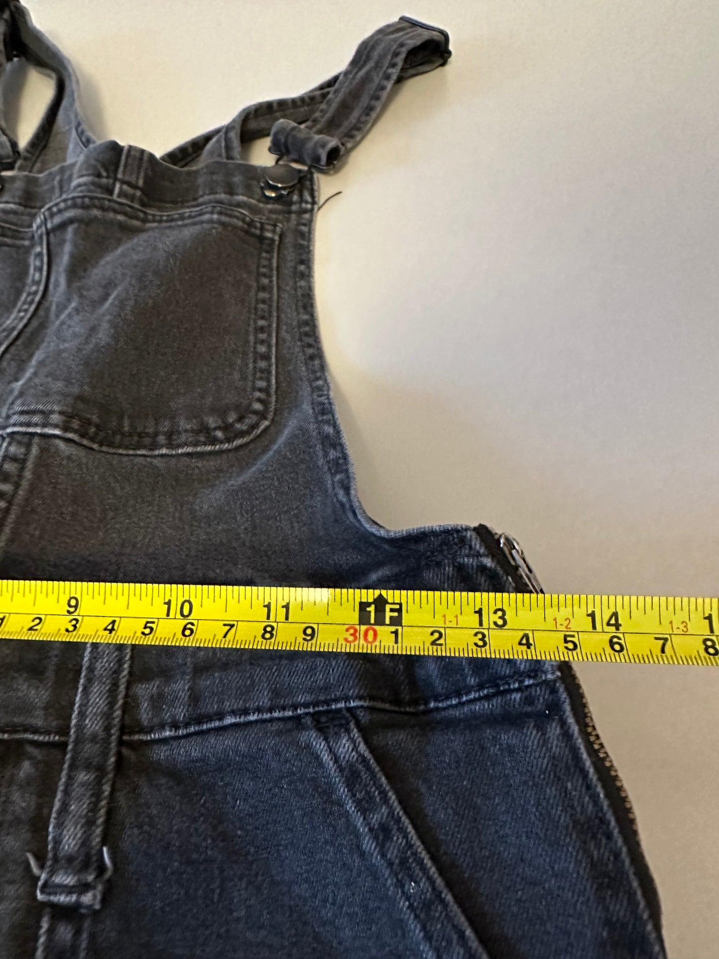 Madewell Skinny Overalls in Lunar Wash Black | Size Small