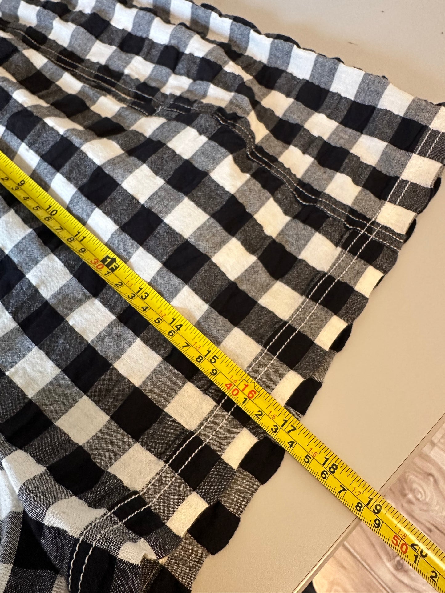 NWT Free People Get Free Seersucker Pull On Shorts in Black and White | Size XL