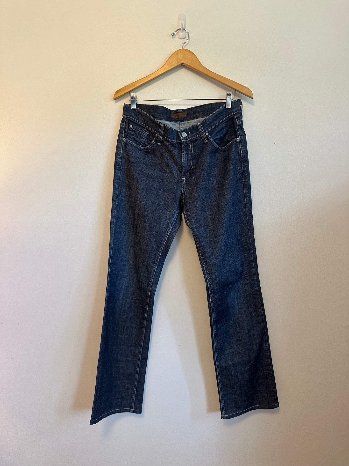 James Jeans Dry Aged Denim Dark Wash Straight Leg Jeans | Size 30