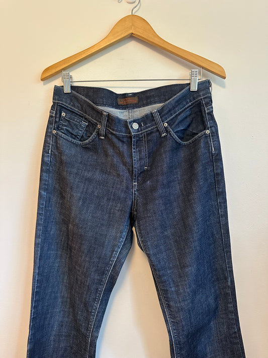 James Jeans Dry Aged Denim Dark Wash Straight Leg Jeans | Size 30