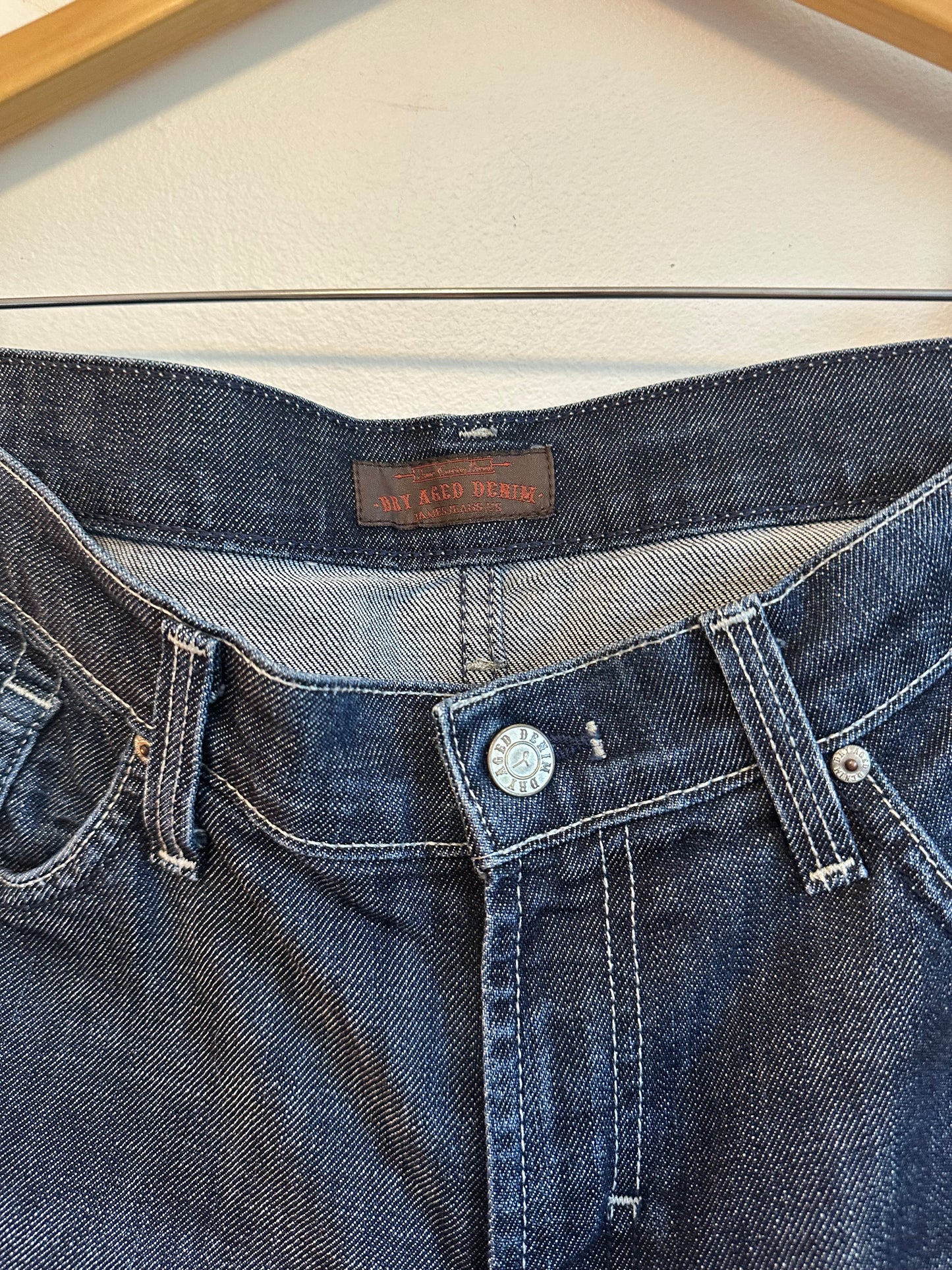 James Jeans Dry Aged Denim Dark Wash Straight Leg Jeans | Size 30