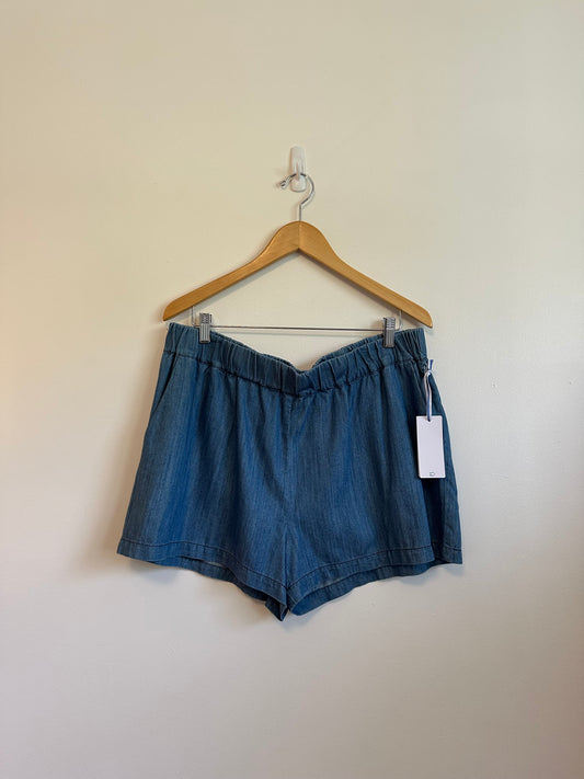 Southern Tide NWT Woven Denim Pull On Shorts in Blue | Size XL