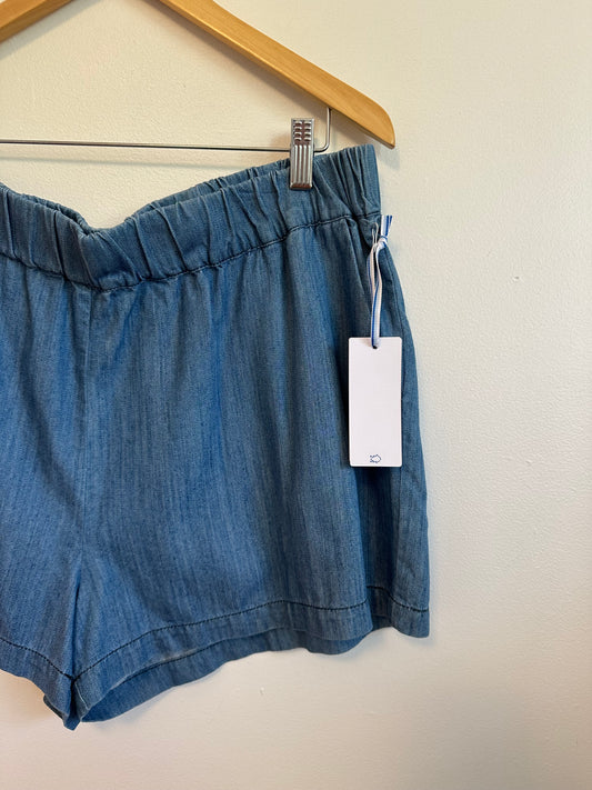 Southern Tide NWT Woven Denim Pull On Shorts in Blue | Size XL