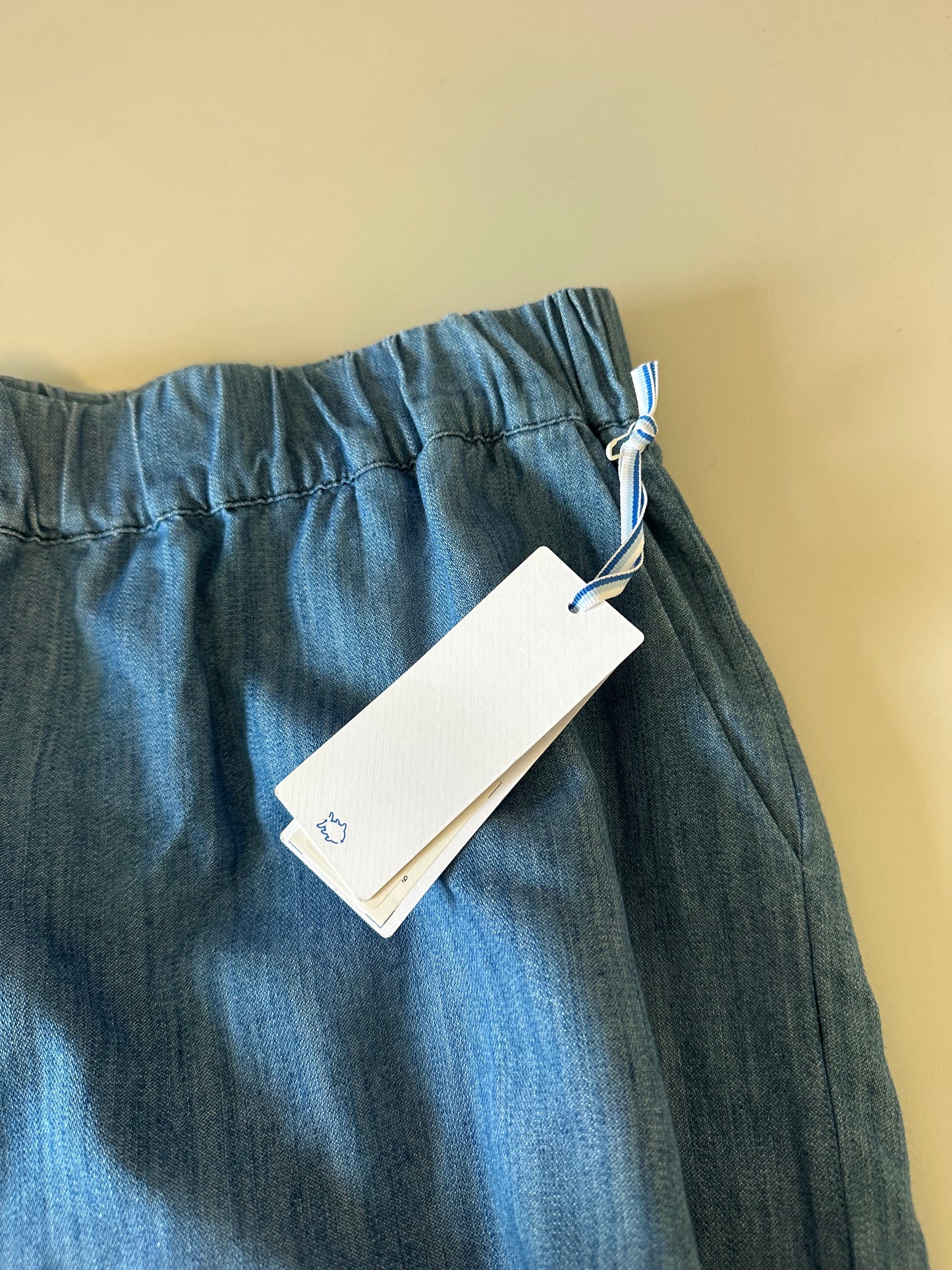Southern Tide NWT Woven Denim Pull On Shorts in Blue | Size XL