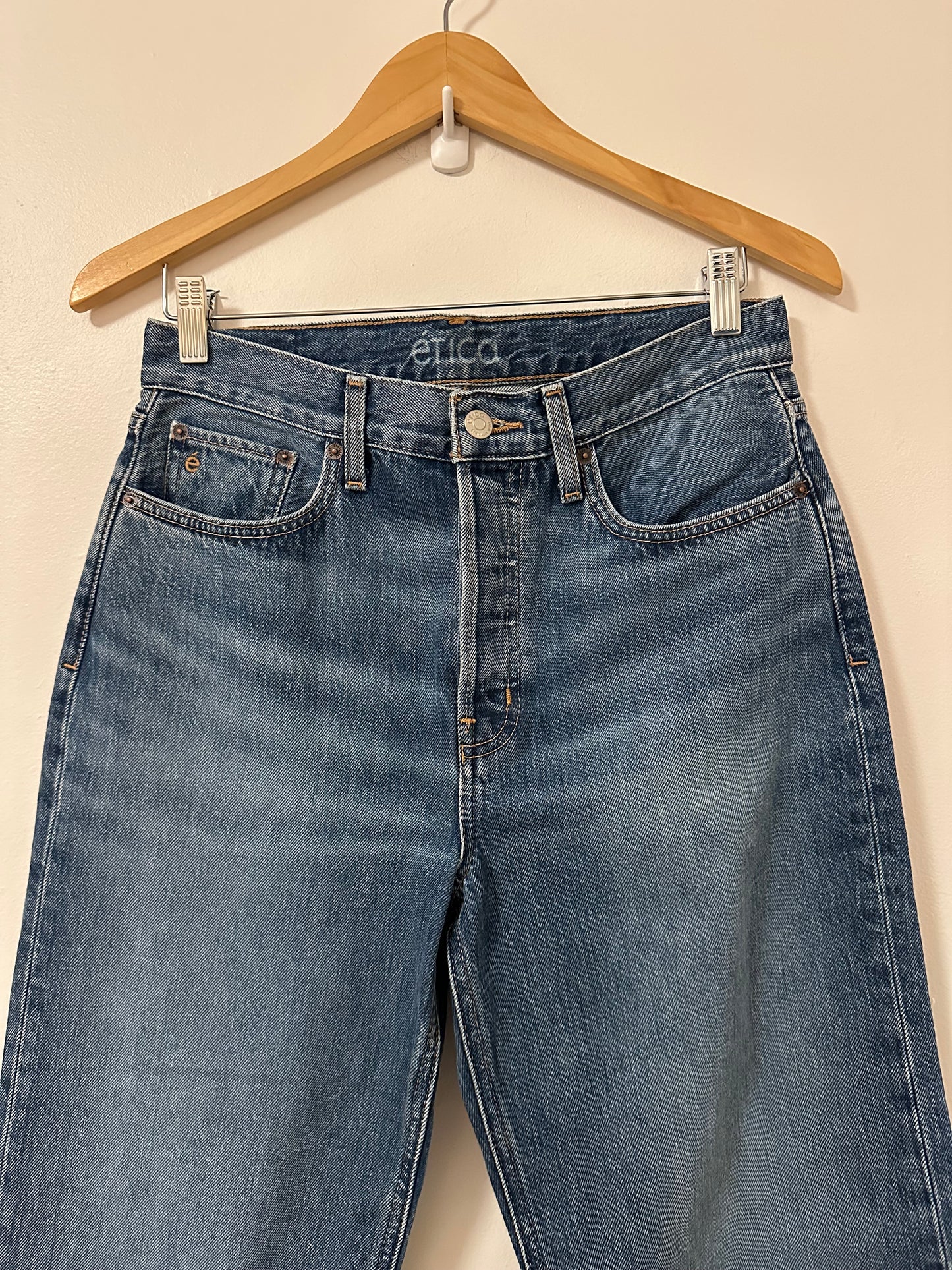 Etica Wide Leg Baggy Loose Fit Jeans | Size 28