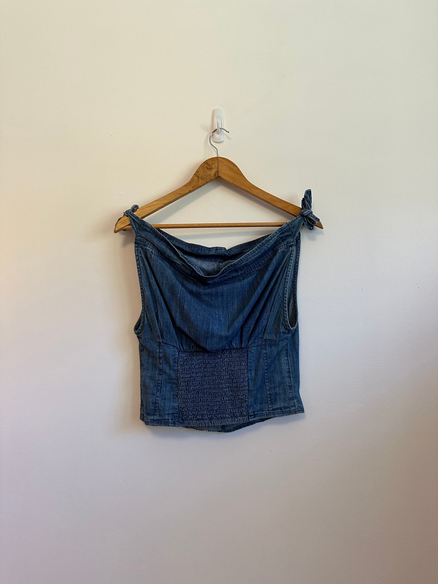 Free People NWT Louie Indigo Off The Shoulder Top | Size Medium