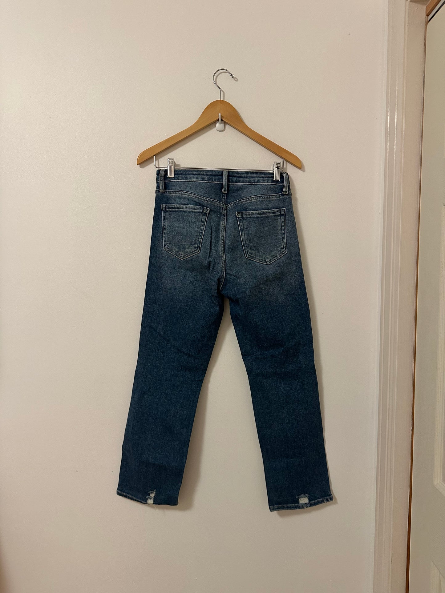 Just Black Denim Distressed Straight Leg Jeans | Size 27
