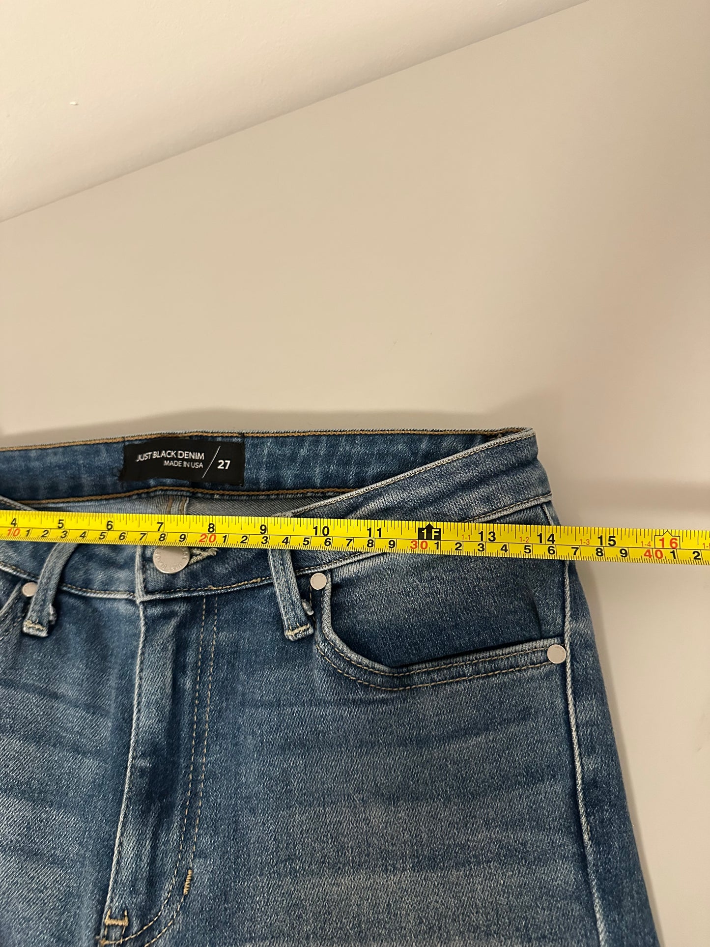 Just Black Denim Distressed Straight Leg Jeans | Size 27