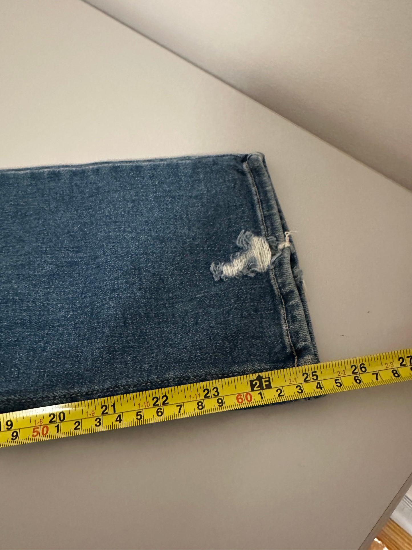 Just Black Denim Distressed Straight Leg Jeans | Size 27