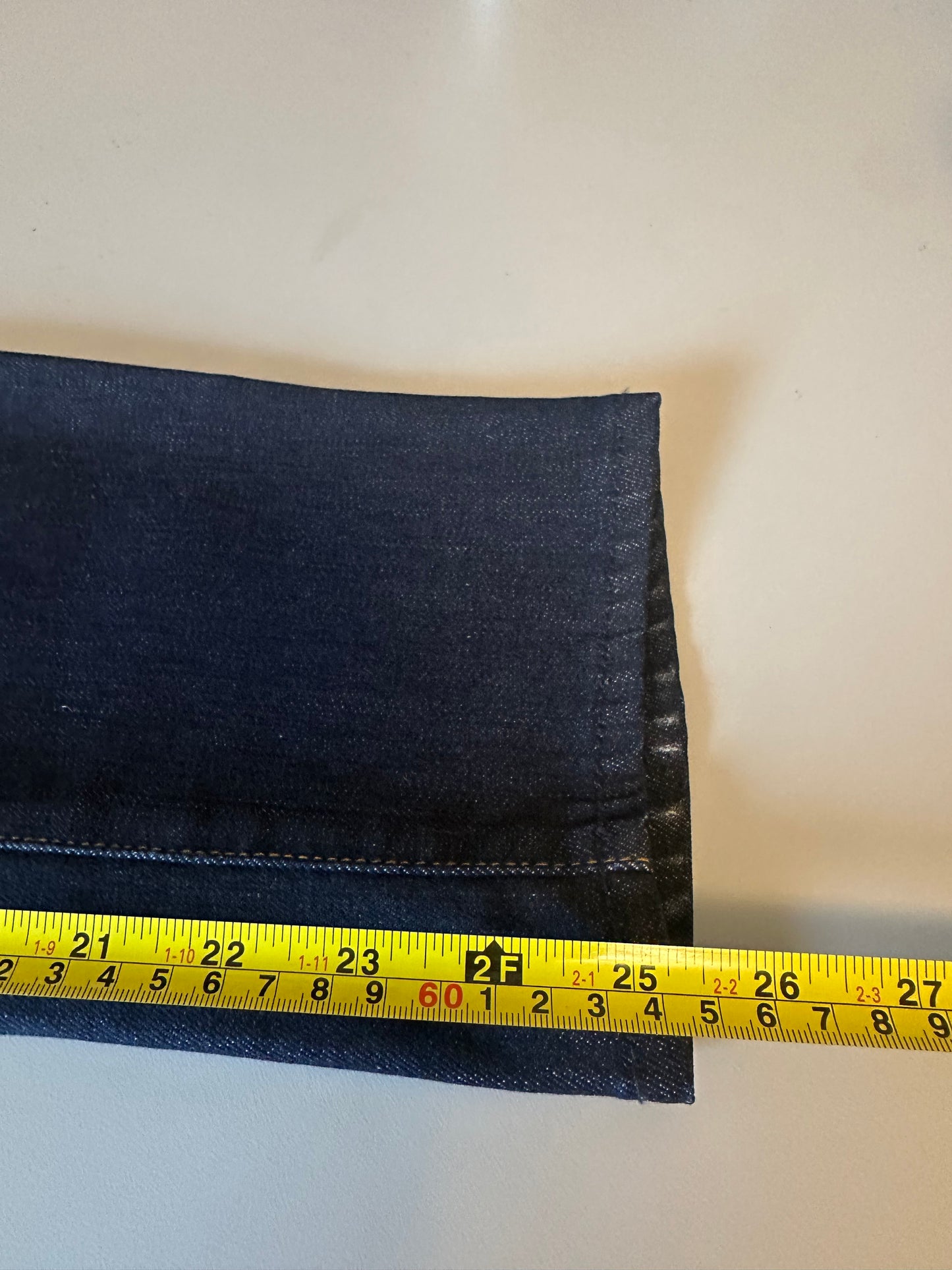 Tory Burch Dark Wash Cropped Straight Leg Jeans | Size 30