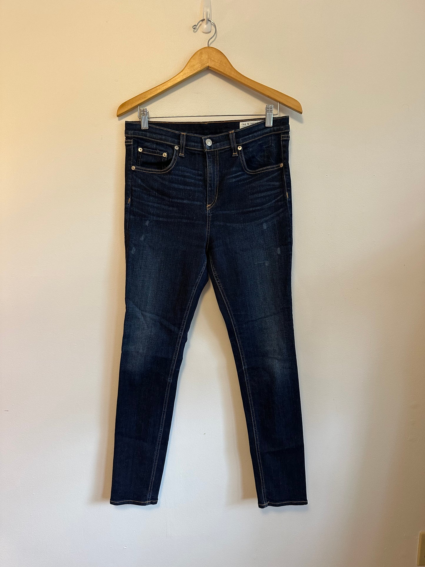 Rag & Bone Kensington Skinny Jeans in Dark Indigo Wash | Size 32