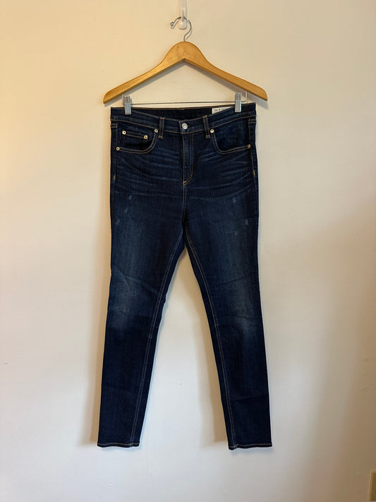 Rag & Bone Kensington Skinny Jeans in Dark Indigo Wash | Size 32