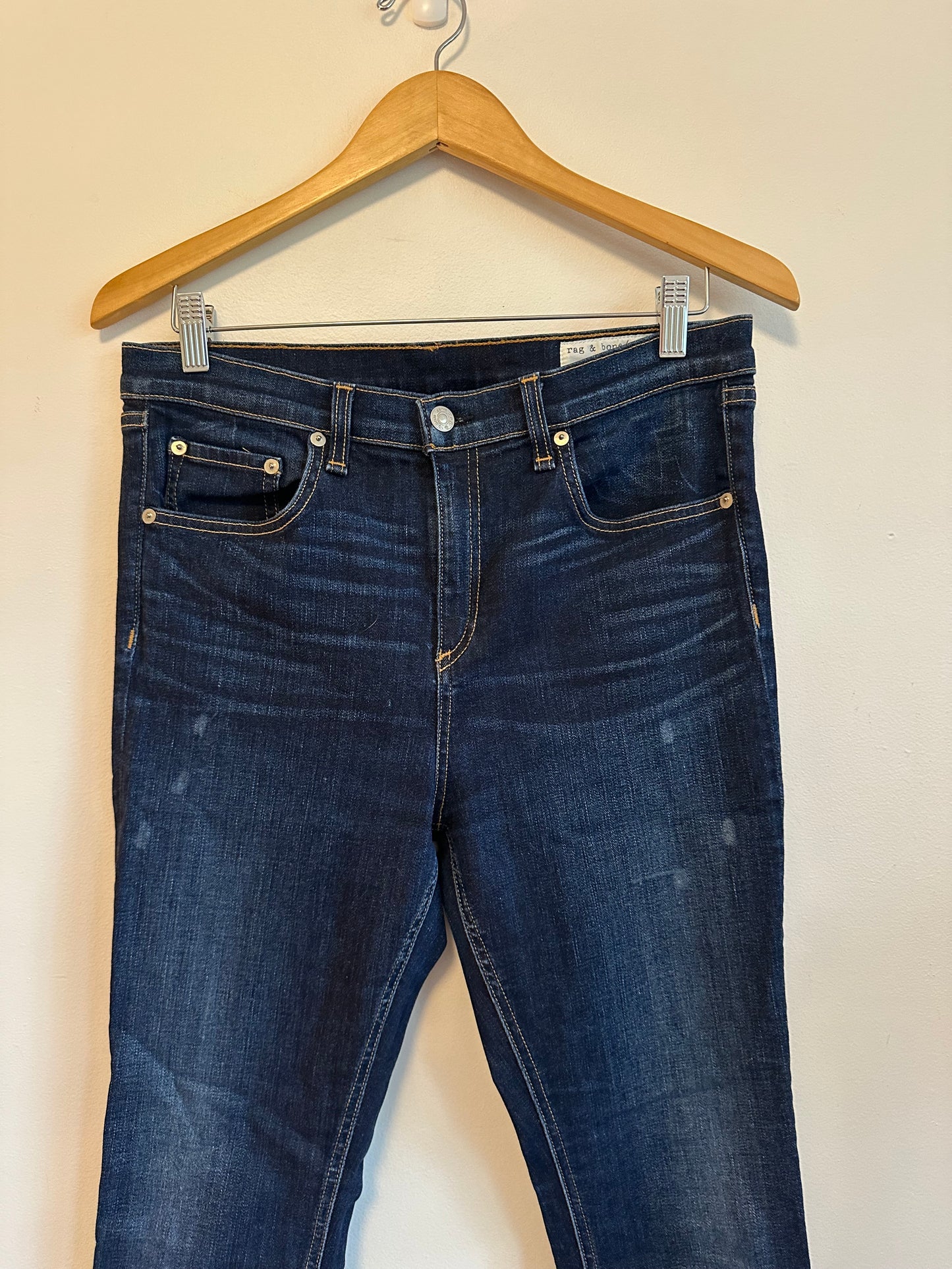 Rag & Bone Kensington Skinny Jeans in Dark Indigo Wash | Size 32
