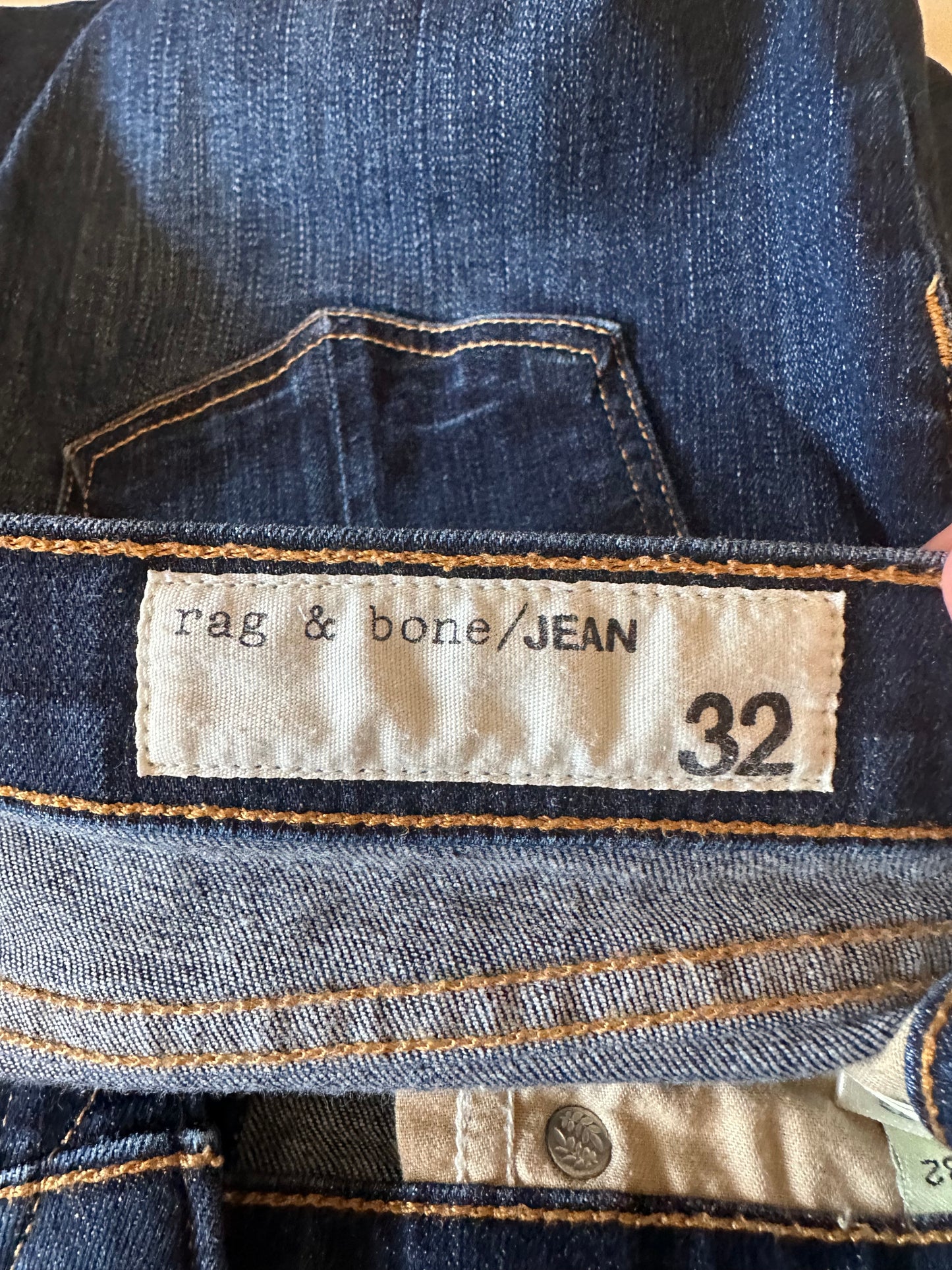 Rag & Bone Kensington Skinny Jeans in Dark Indigo Wash | Size 32