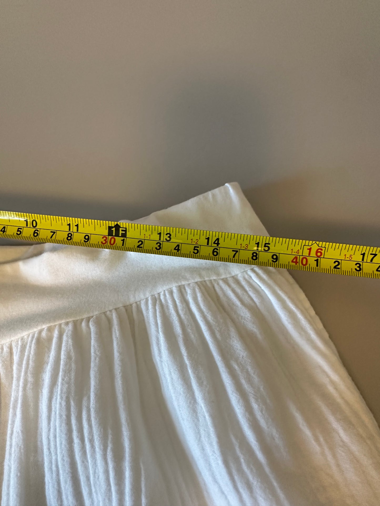 Hello Nite NWT Cotton Gauze Summer Pants in White Sand | Size Large