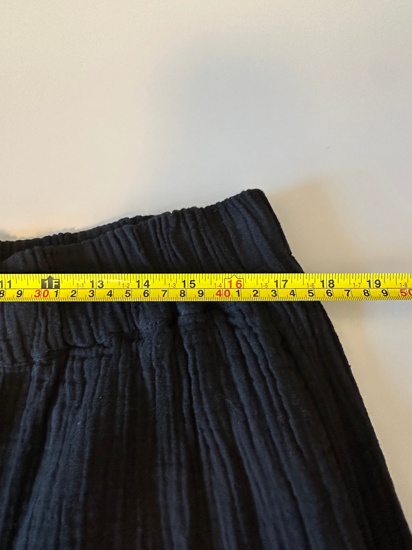 Shannon Passero NWT Reyanna Crop Pant in Black Cotton Gauze | Size XL