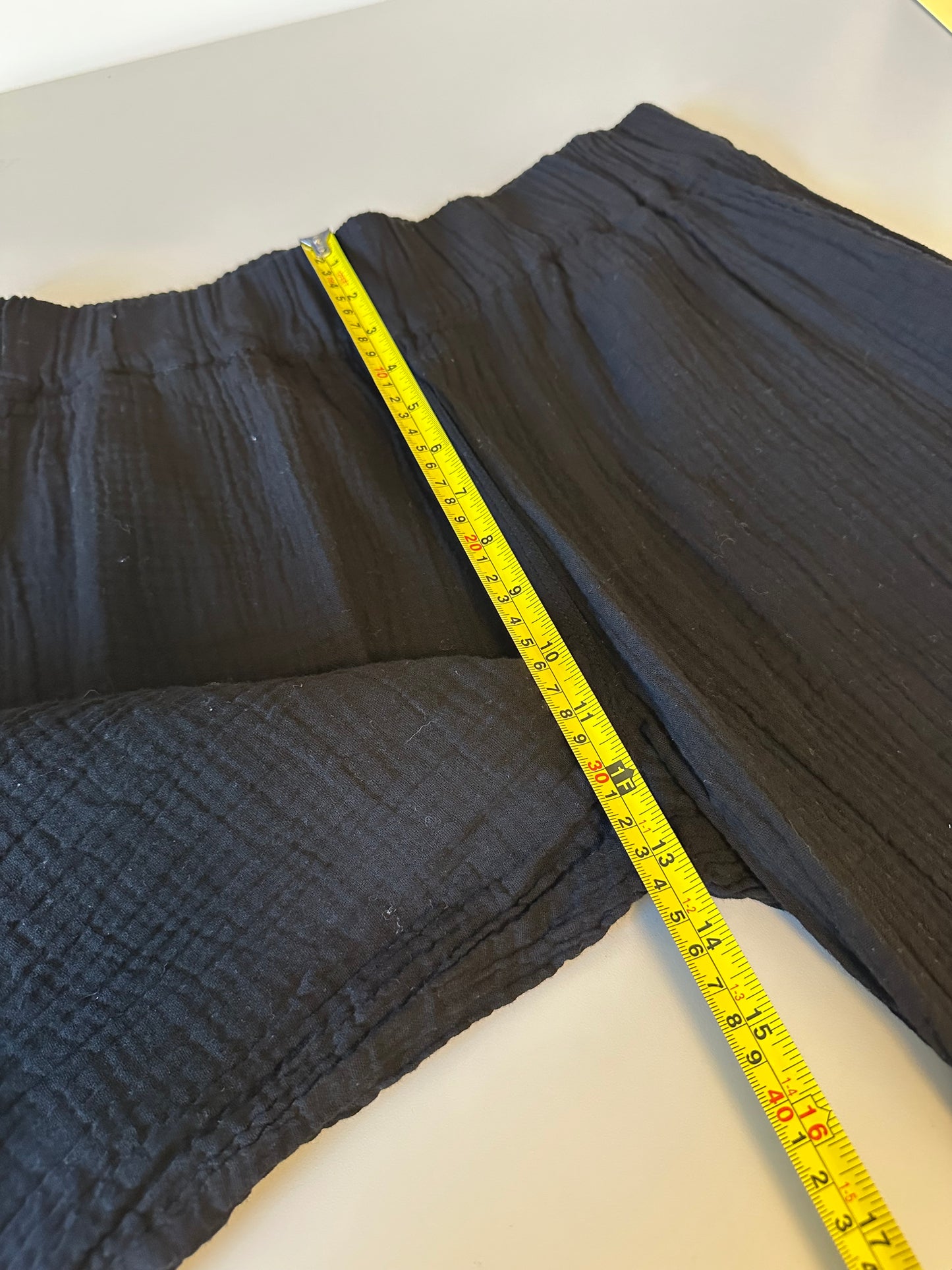 Shannon Passero NWT Reyanna Crop Pant in Black Cotton Gauze | Size XL