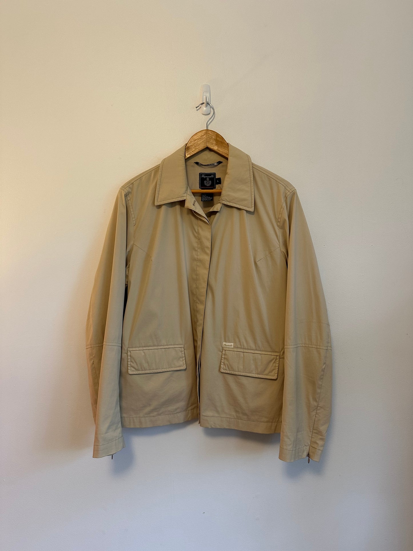 Faconnable Albert Goldberg Tan Cotton Blend Utility Jacket | Size Large