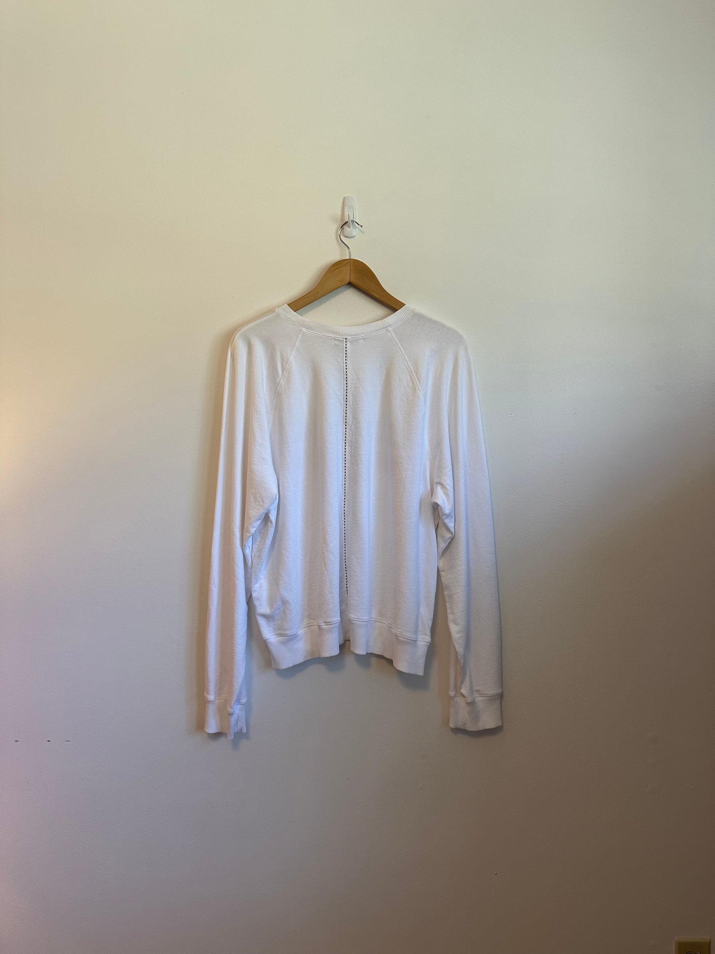 Michael Stars NWT Apres Ski Logo White French Terry Sweatshirt | Size XL
