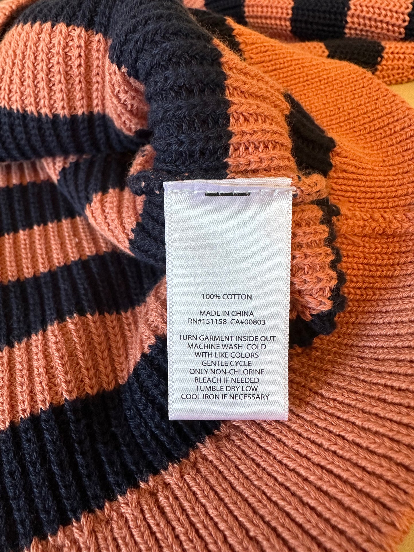 525 America NWT Charlie Striped Cropped Cardigan in Rose and Navy | Size Large