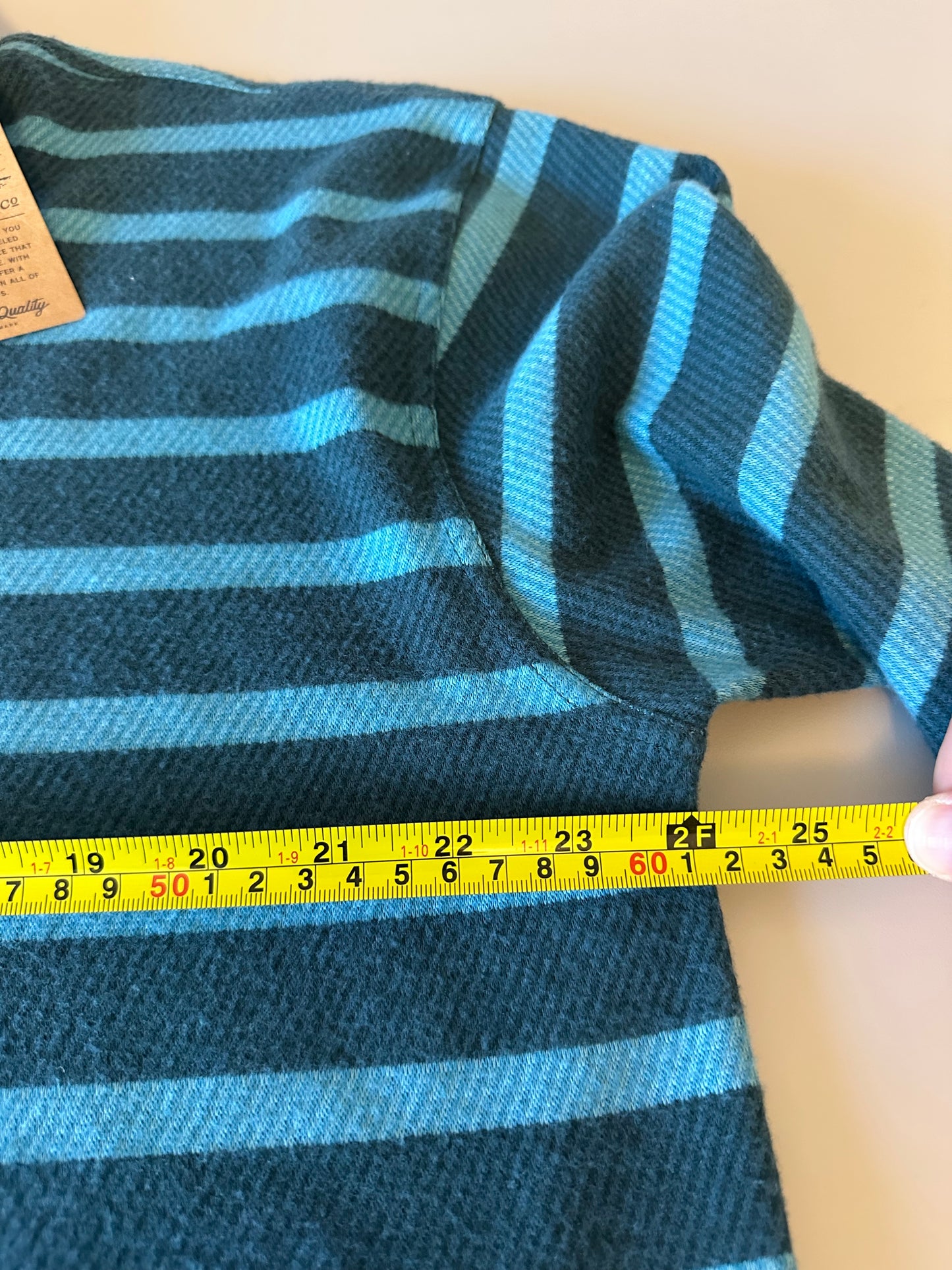 NWT Faherty Legend Sweater Rugby Popover in Blue Stripe | Size XL