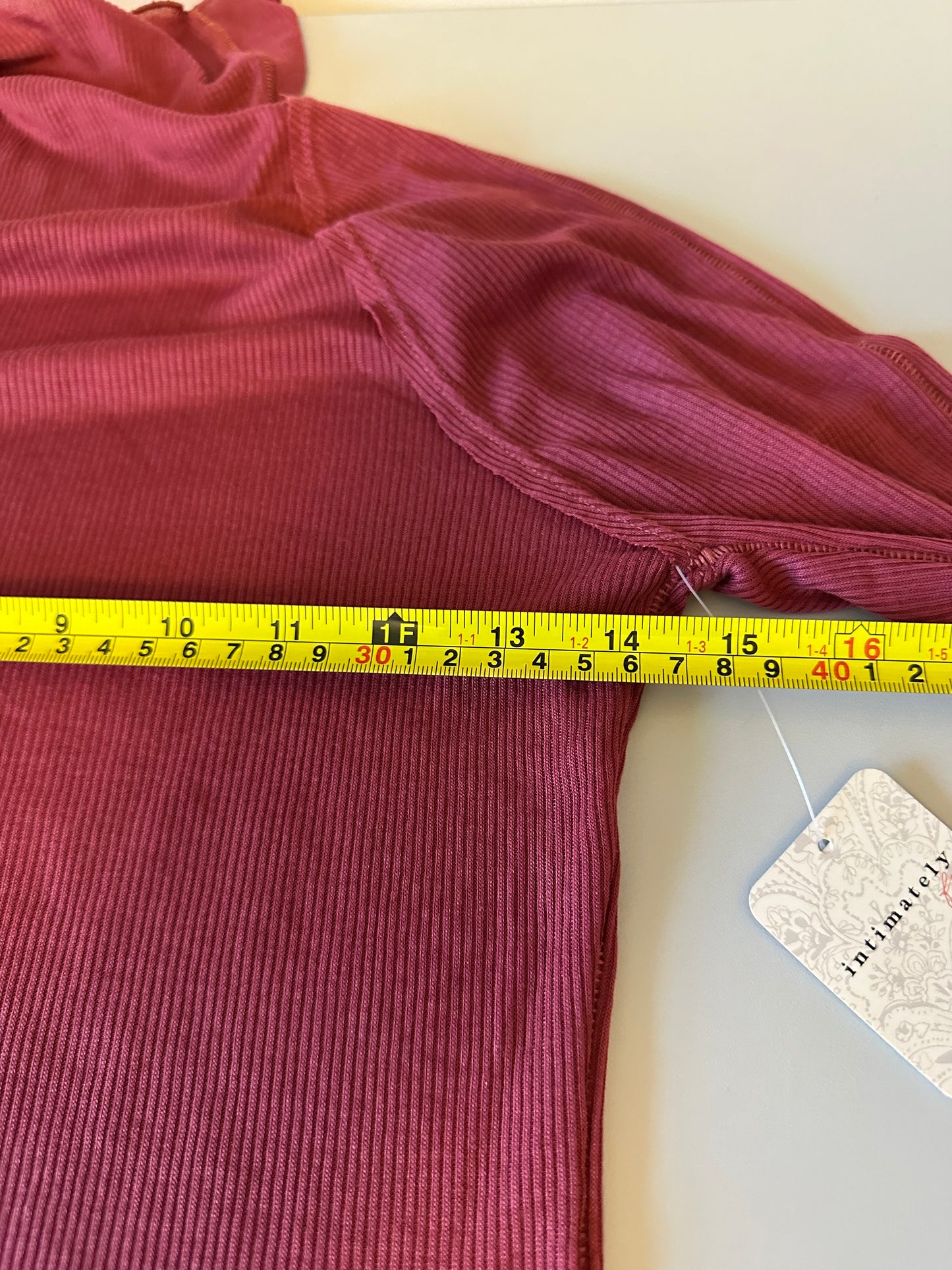 NWT Free People Close to Home Layering Ribbed Turtleneck in Crimson | Size Small