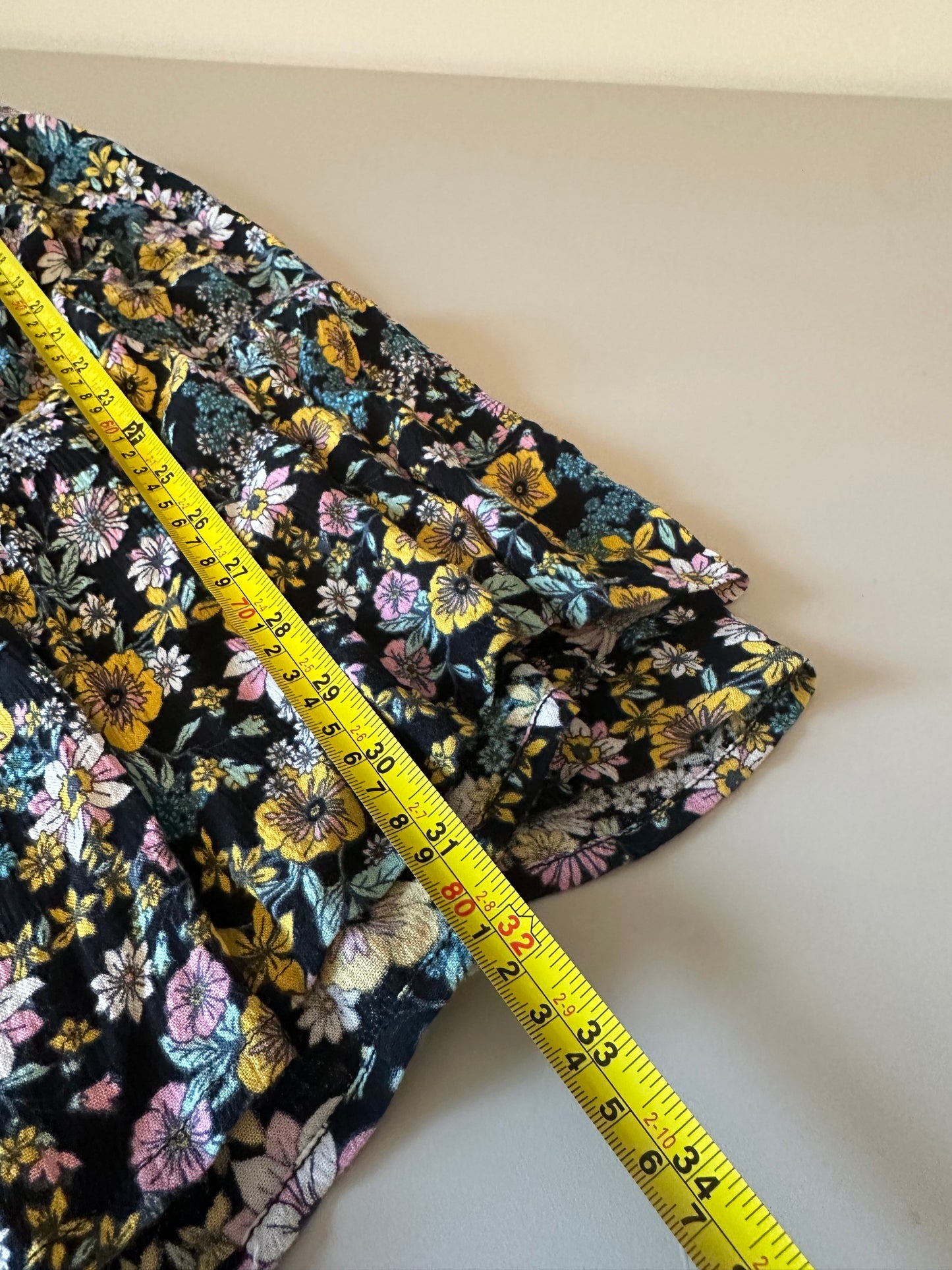 ONeill Floral Mini Sun Dress in Black Floral | Size Medium