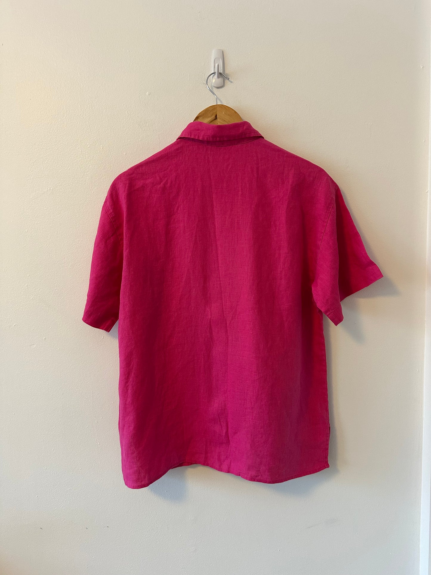 Rails Mackinley Linen Button Front Top in Raspberry Pink | Size Small