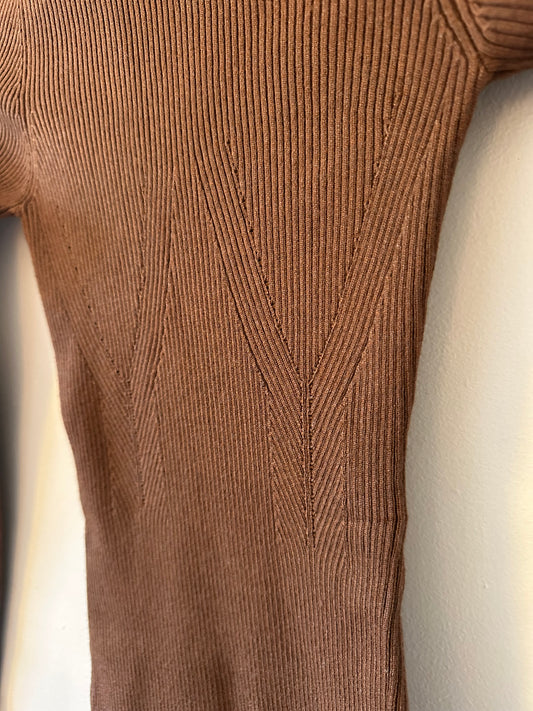 NWT Princess Polly Anni Mini Turtleneck Dress in Chocolate Brown | Size XS