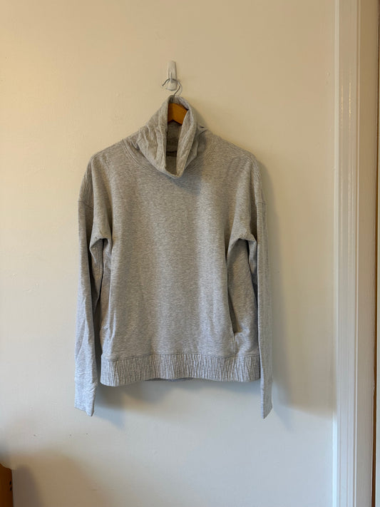 Lululemon Stress Less Pullover in Heathered Core Ultra Light Grey | Size 8