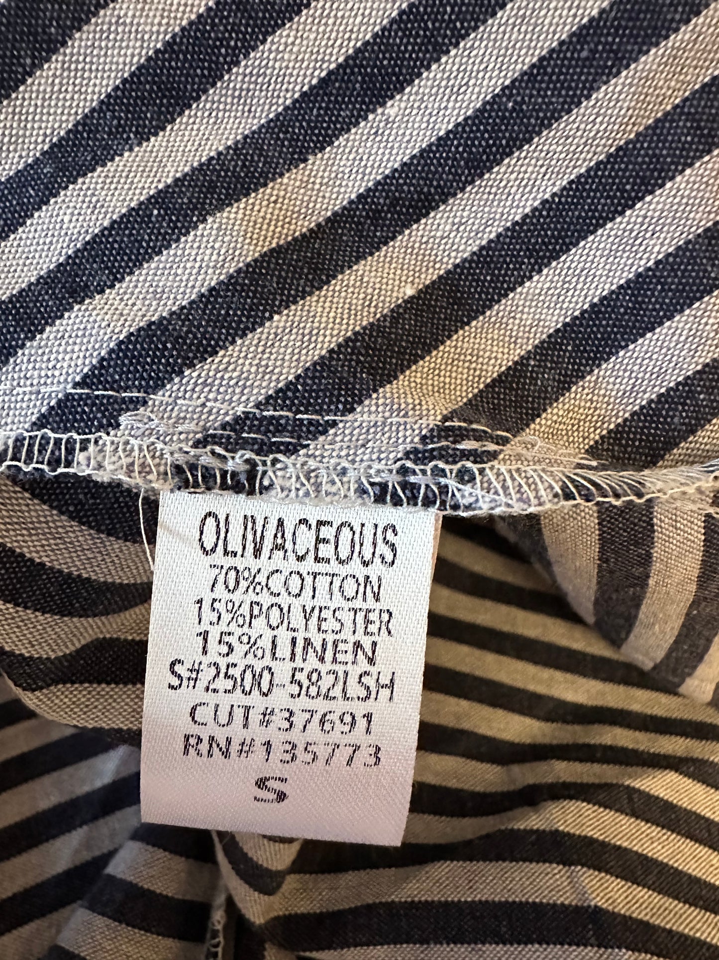NWT Olivaceous Blue Stripes Maxi Skirt | Size Small