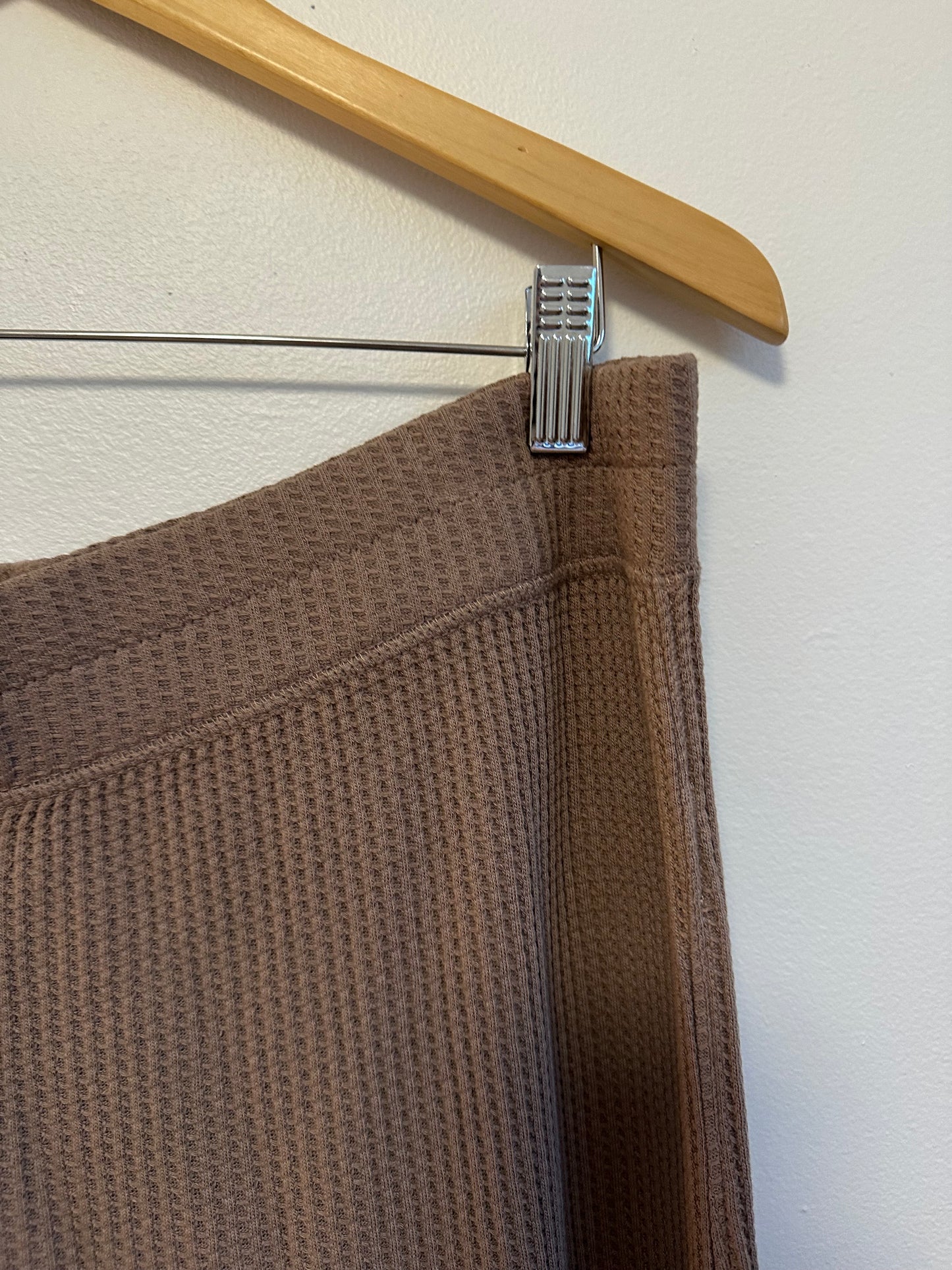 NWT Faherty Apres Waffle Cotton Pants in Wood Smoke | Size XL