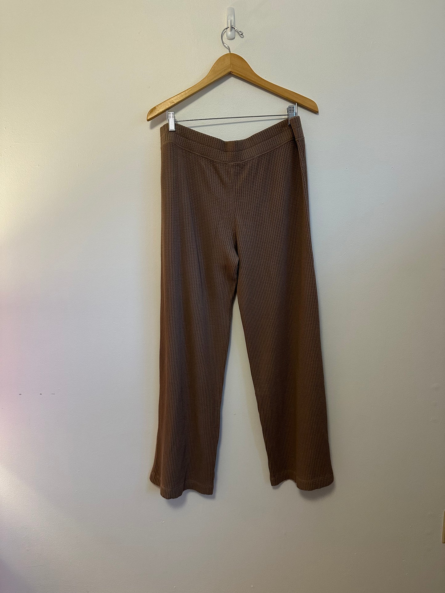 NWT Faherty Apres Waffle Cotton Pants in Wood Smoke | Size XL