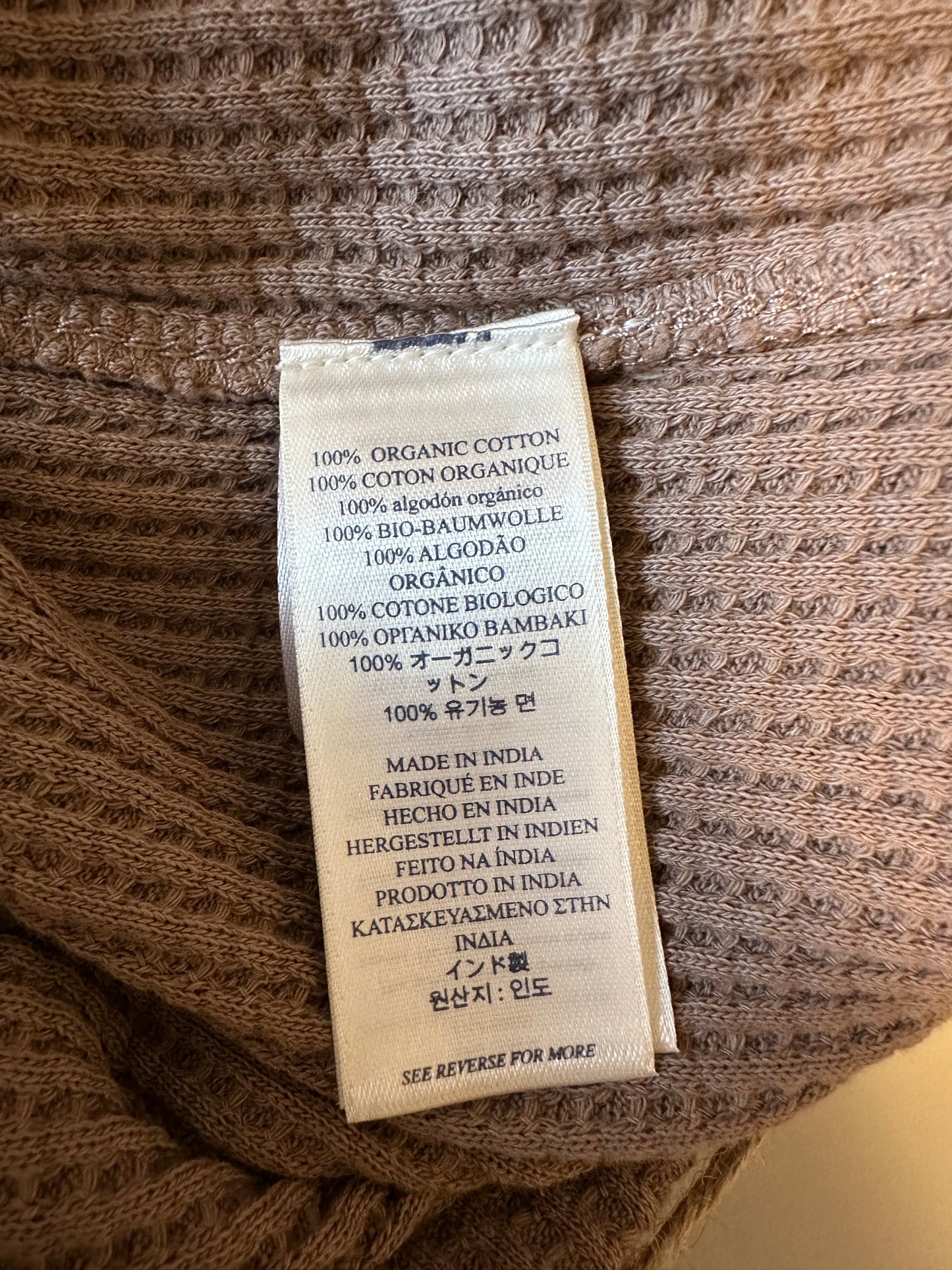 NWT Faherty Apres Waffle Cotton Pants in Wood Smoke | Size XL