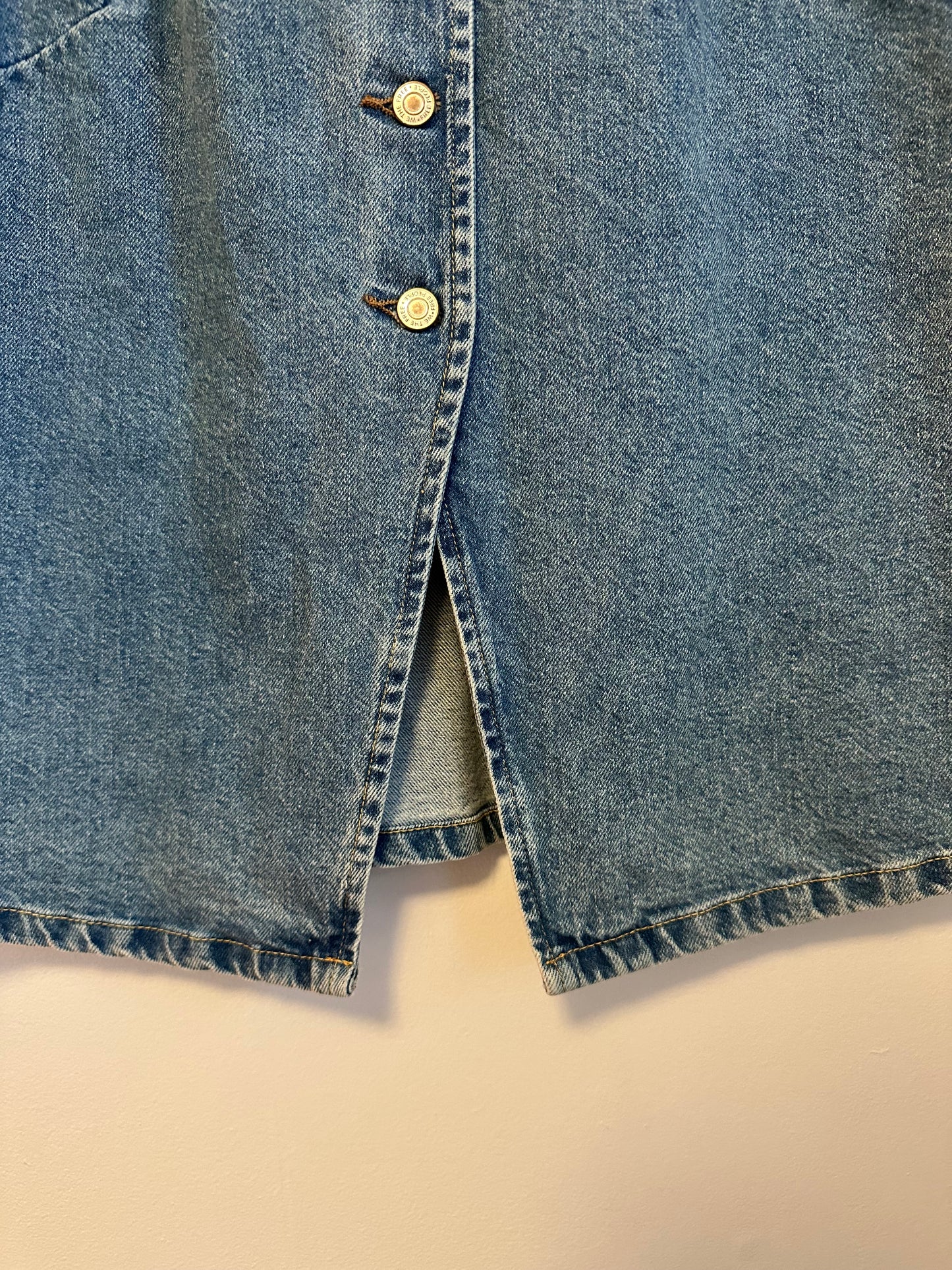 NWT Free People Aimee Denim Vest in Indigo Blue | Size Large