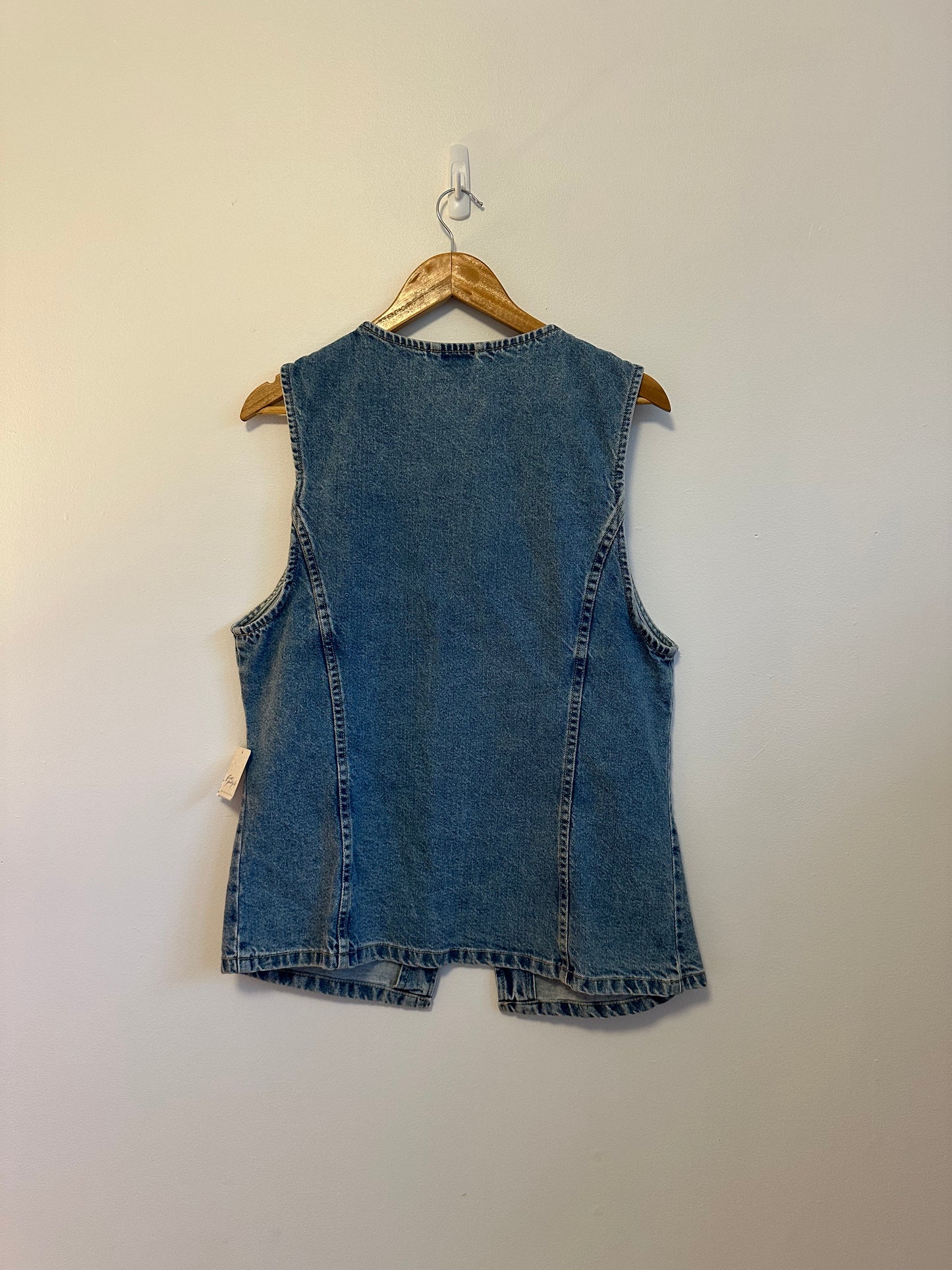 NWT Free People Aimee Denim Vest in Indigo Blue | Size Large