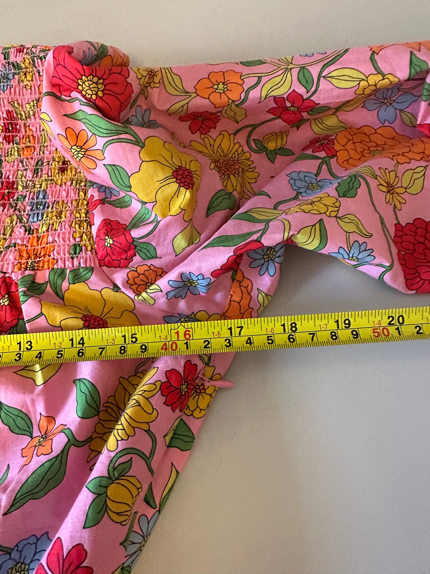 Boden Cecily Pink Cotton Smocked Long Sleeve Dress | Size 6