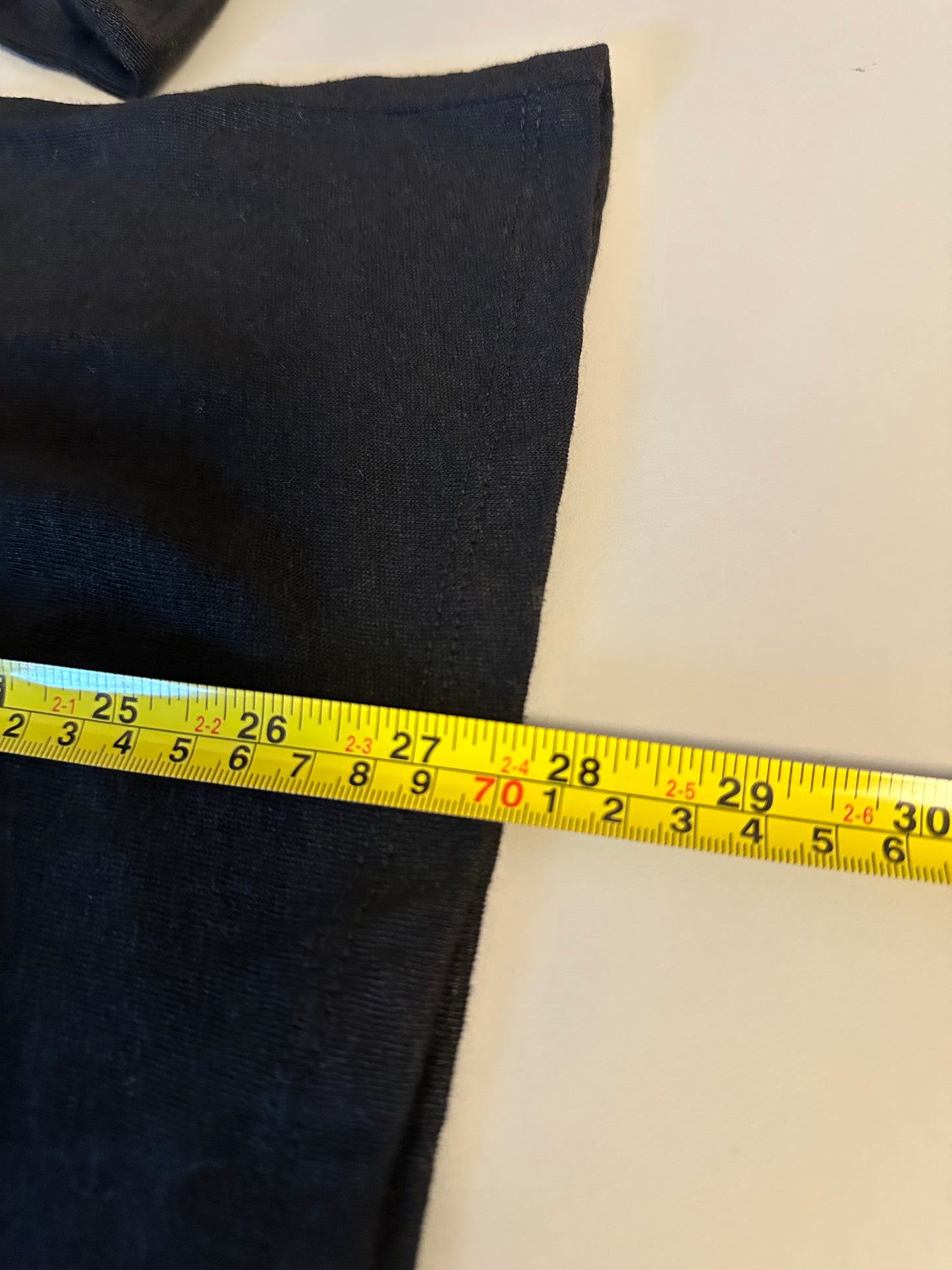 NWT Emerson Fry Linen Long Sleeve Crewneck Black T-Shirt | Size Large