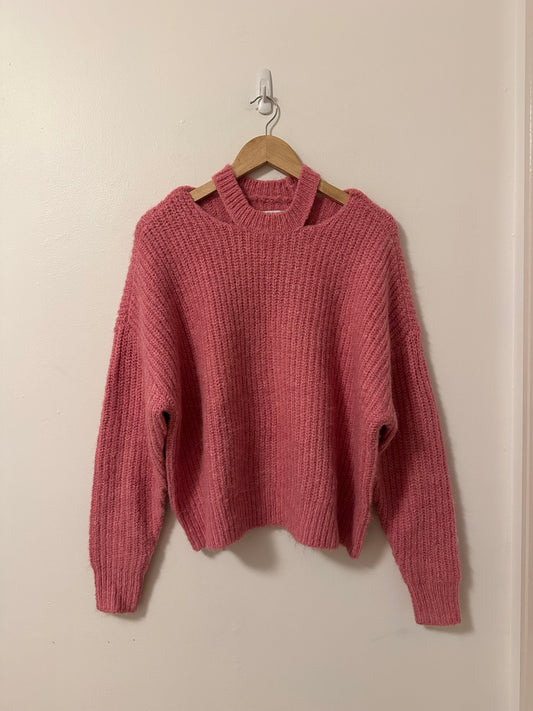 Pistola Eva Pullover With Neck Slit Top in Aurora Pink | Size Medium