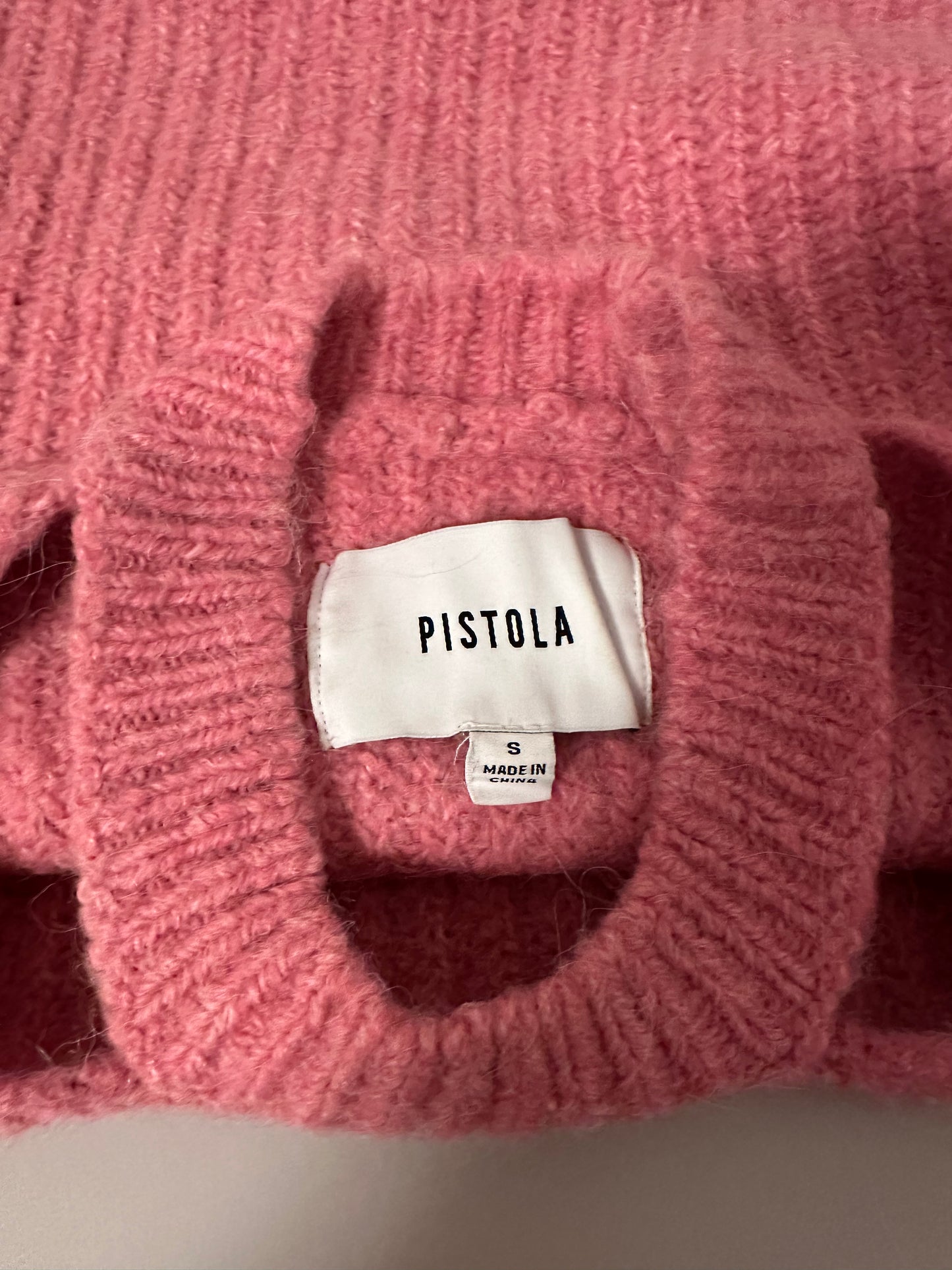 Pistola Eva Pullover With Neck Slit Top in Aurora Pink | Size Medium