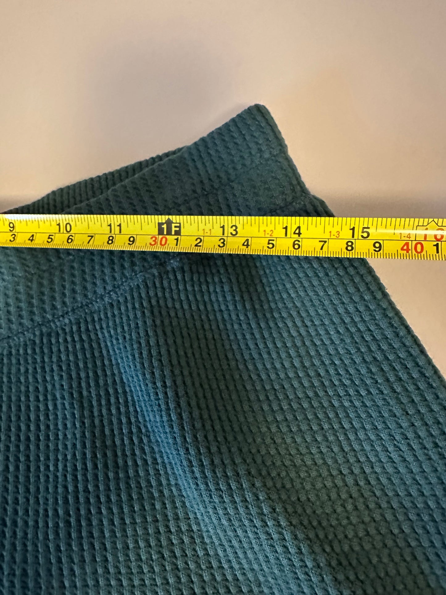 NWT Faherty Apres Waffle Knit Pull On Straight Leg Pants in Moss Green | Small