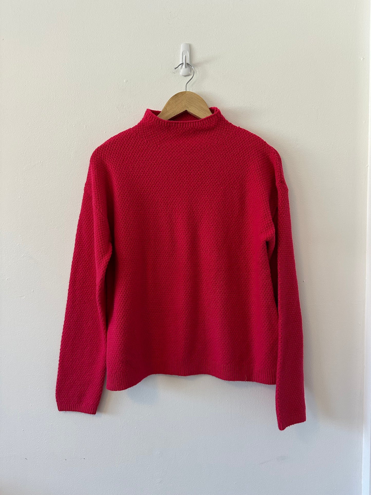 NWT Stitches & Stripes Fuschia Pink Remy Mock Neck Sweater | Size Medium