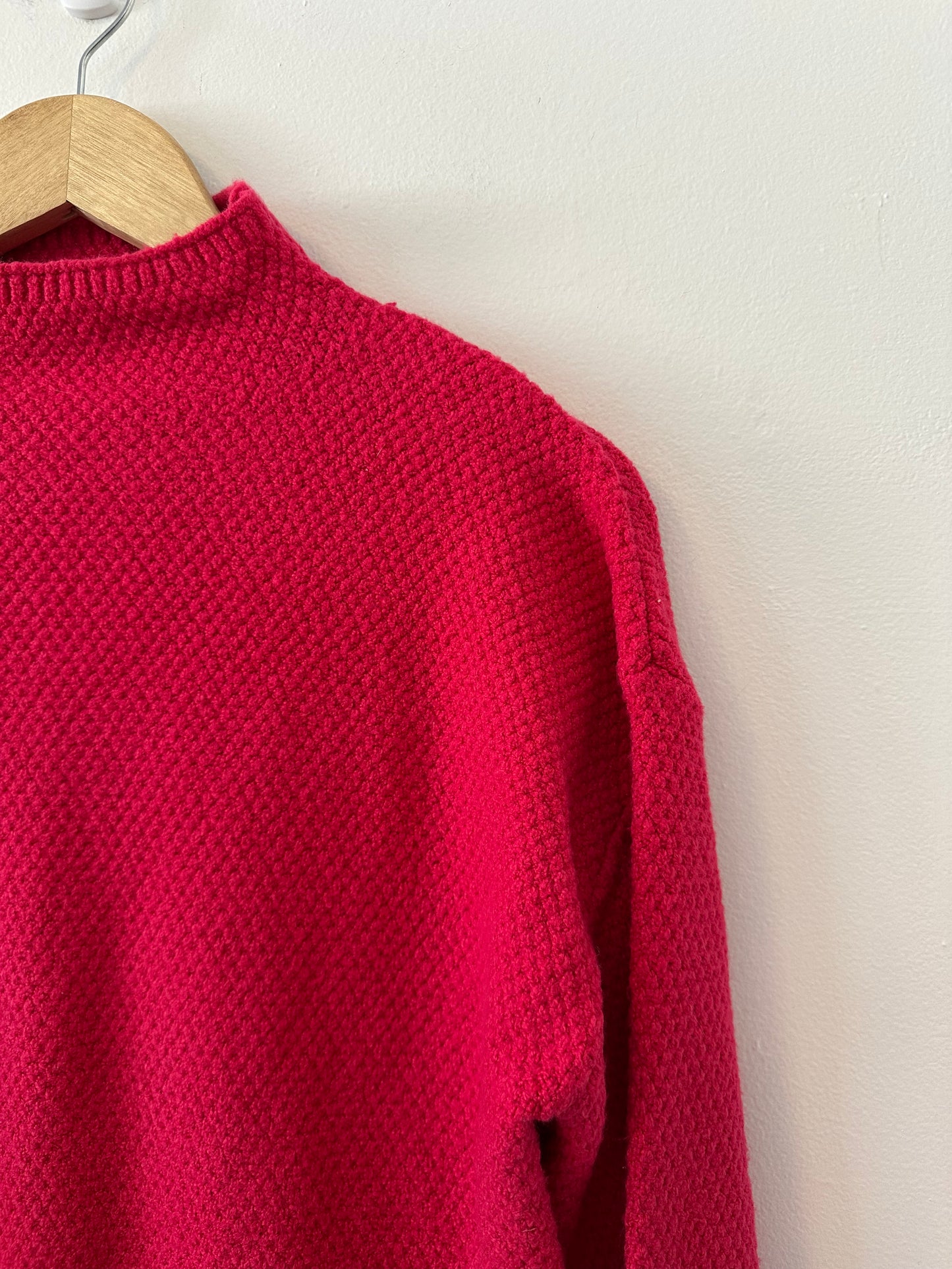 NWT Stitches & Stripes Fuschia Pink Remy Mock Neck Sweater | Size Medium
